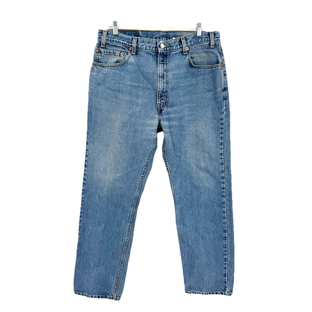 Levis 505 Jeans Men 36x30 Straight Leg Blue Denim VTG Y2k ‘01 Worn/Faded Retro